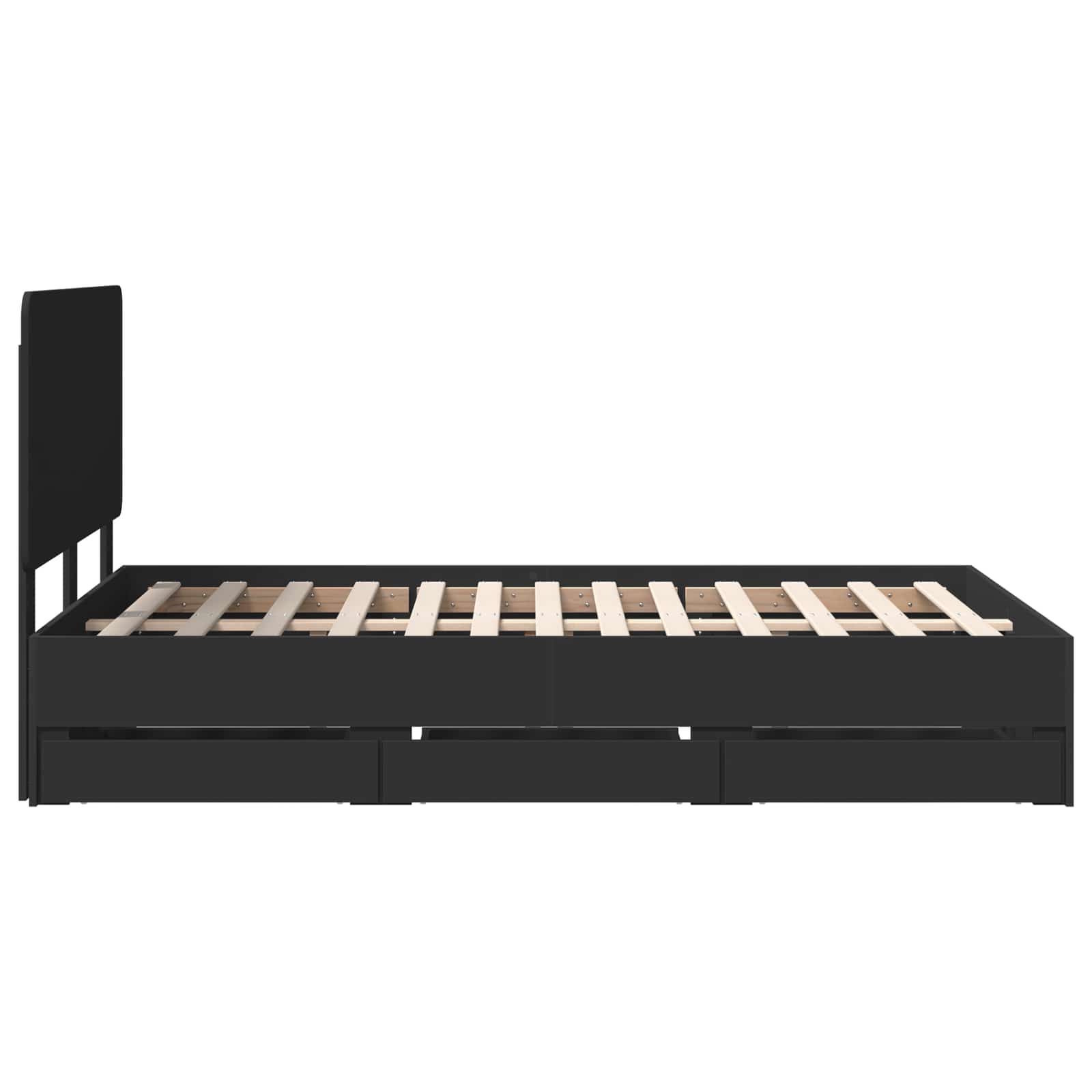 Struttura del letto Nero 120 x 190 cm Legno Ingegnerizzato | homemem39