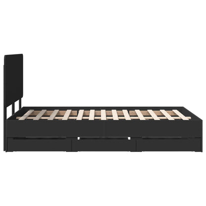 Struttura del letto Nero 120 x 190 cm Legno Ingegnerizzato | homemem39