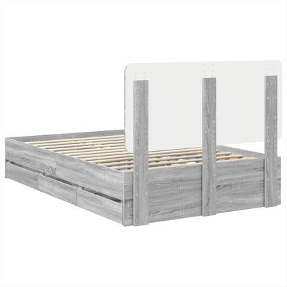 Struttura del letto con cassetto Grigio Sonoma 120 x 200 cm