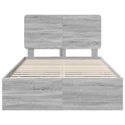 Struttura del letto con cassetto Grigio Sonoma 120 x 200 cm