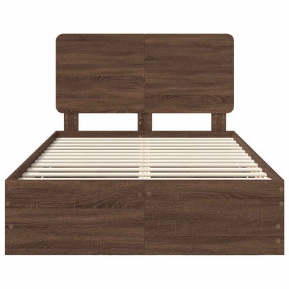 Struttura del letto con cassetto Rovere Marrone 120 x 190 cm | homemem39