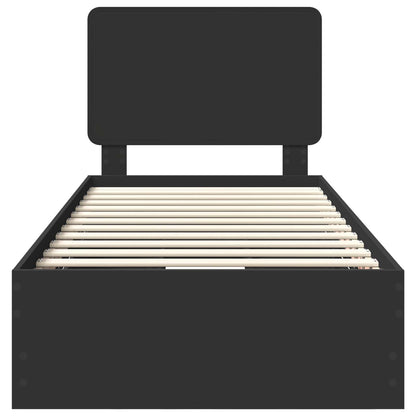 Struttura del letto Nero 100 x 200 cm Legno Ingegnerizzato