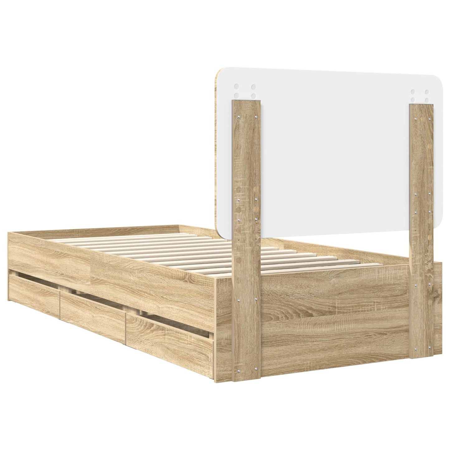Struttura del letto con cassetto Rovere Sonoma 100 x 200 cm | homemem39