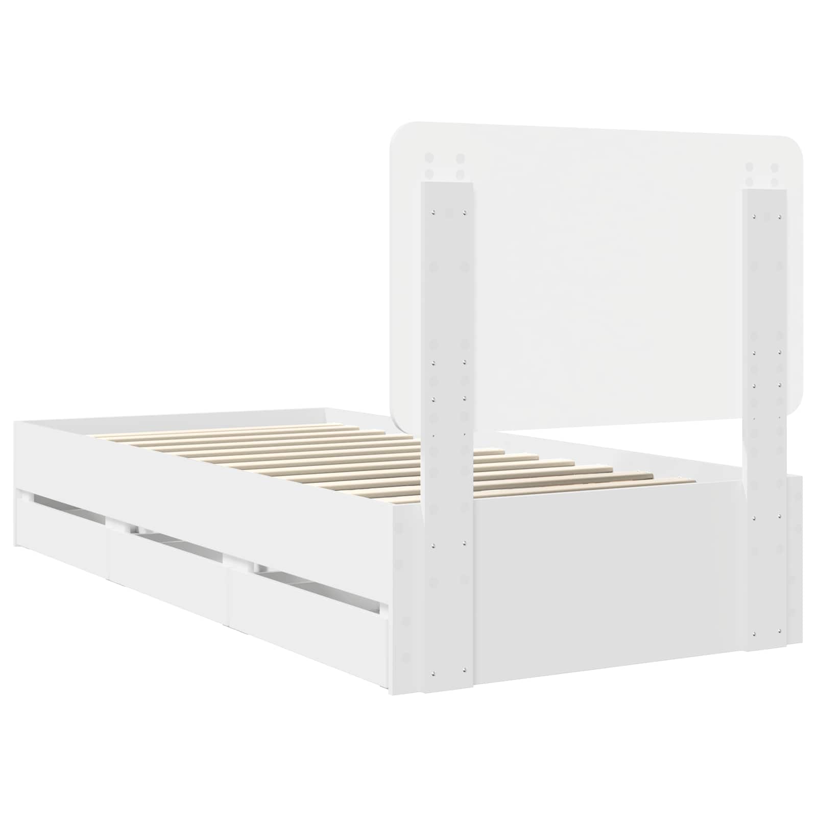 Struttura del letto Bianco 90 x 200 cm Legno Ingegnerizzato | homemem39