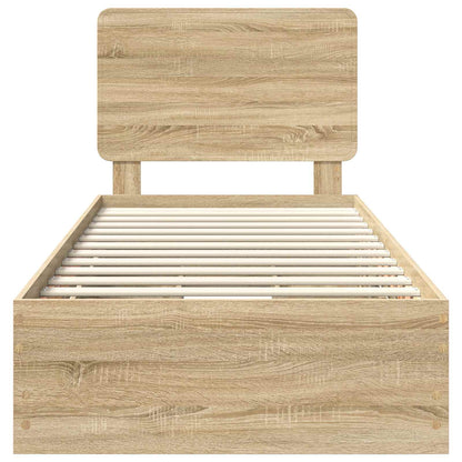 Struttura del letto con cassetto Rovere Sonoma 90 x 200 cm