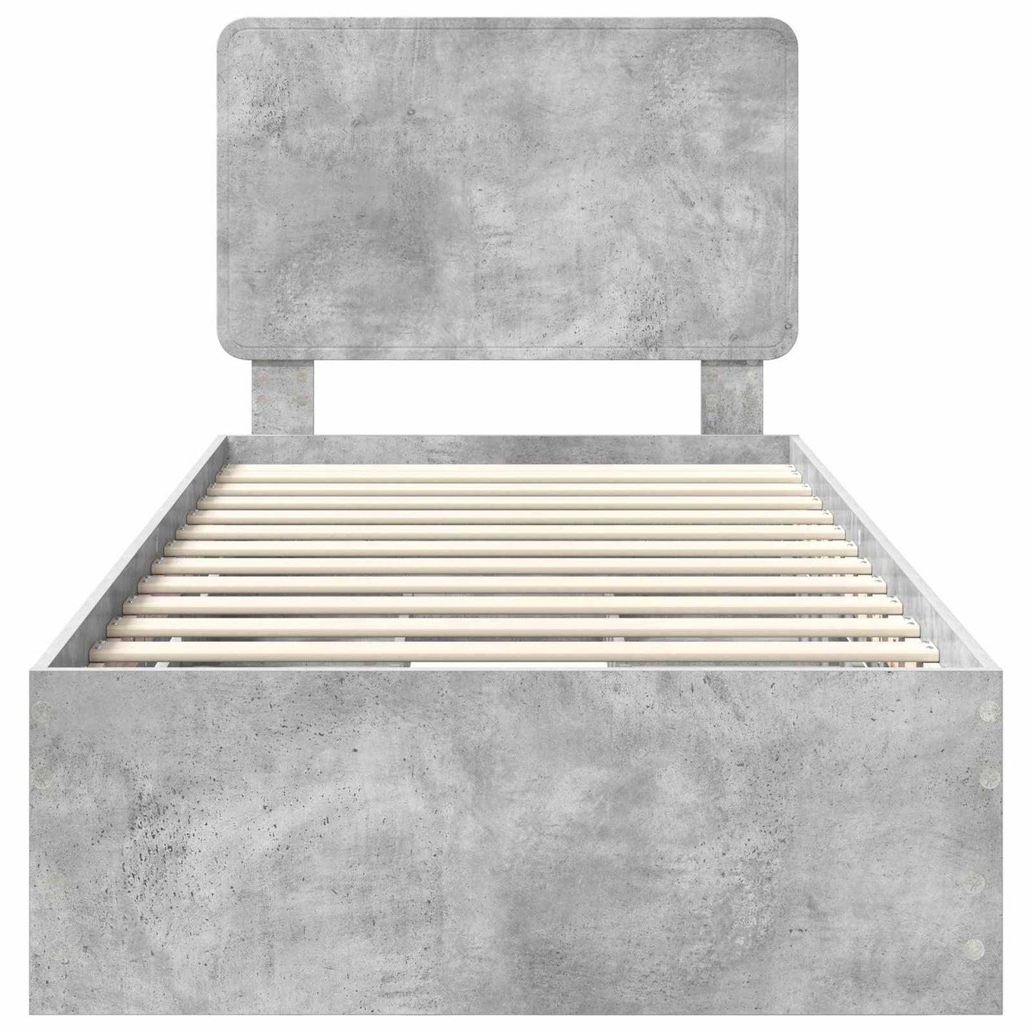Struttura del letto con cassetto Grigio cemento 90 x 200 cm
