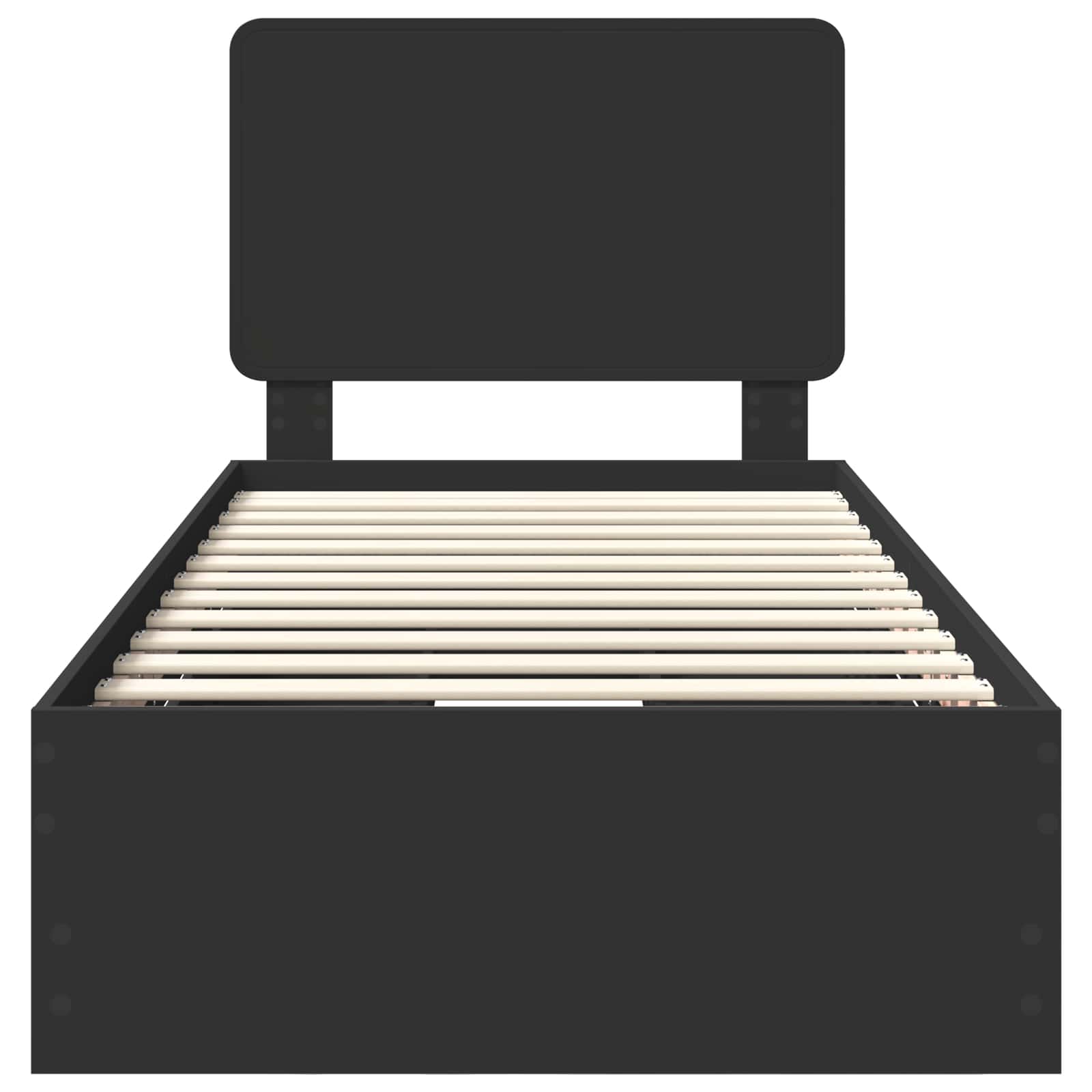 Struttura del letto Nero 75 x 190 cm Legno Ingegnerizzato | homemem39