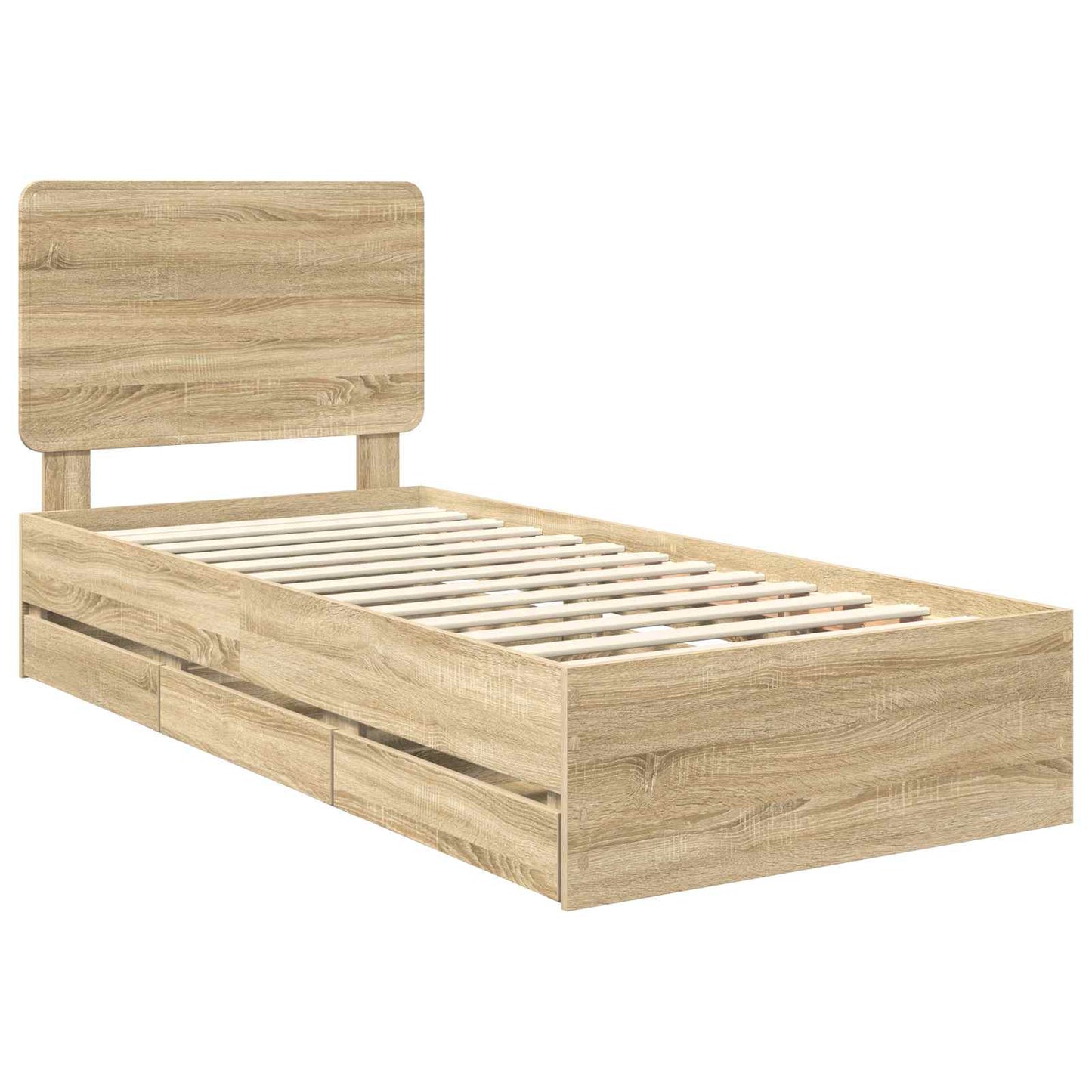 Struttura del letto con cassetto Rovere Sonoma 75 x 190 cm | homemem39