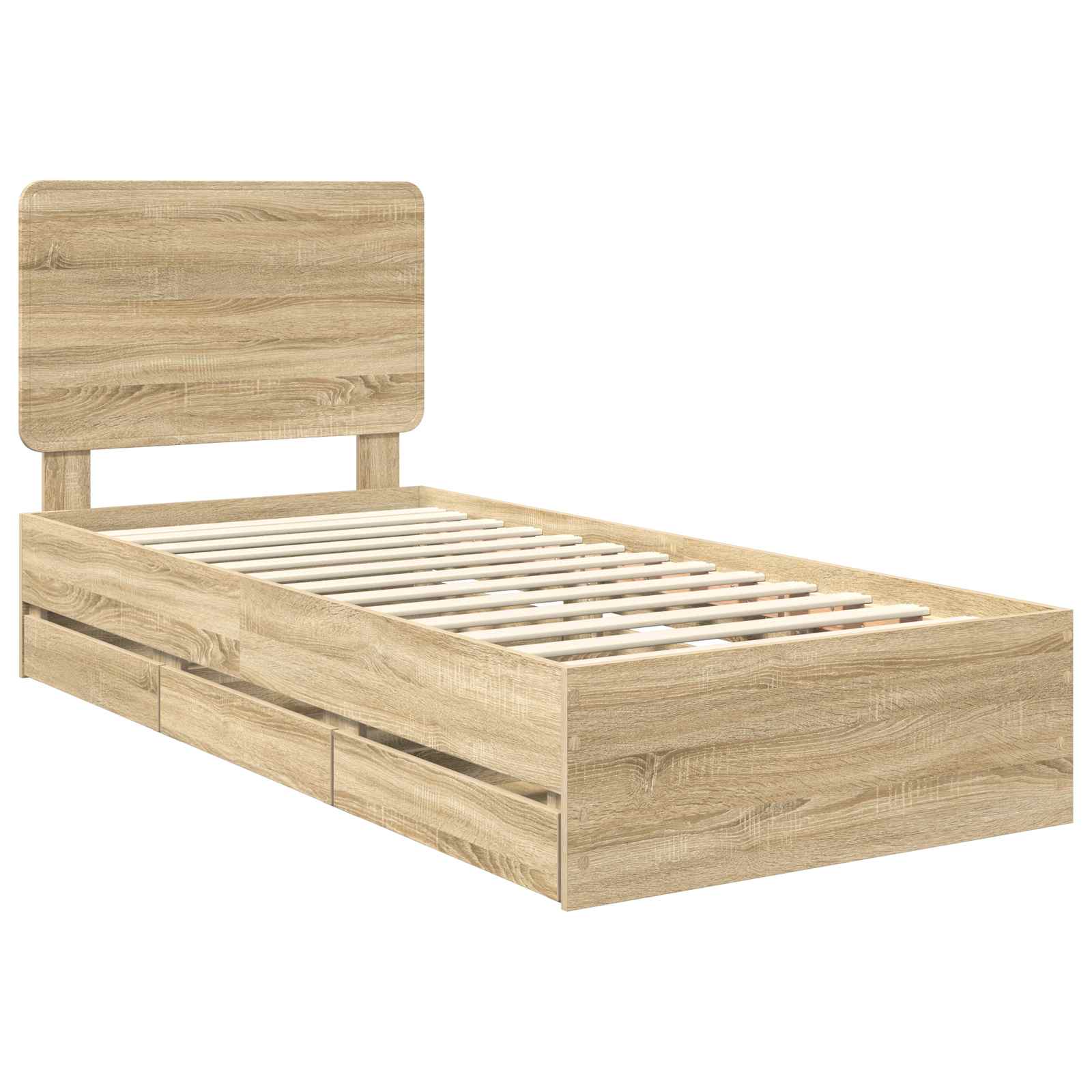 Struttura del letto con cassetto Rovere Sonoma 75 x 190 cm | homemem39