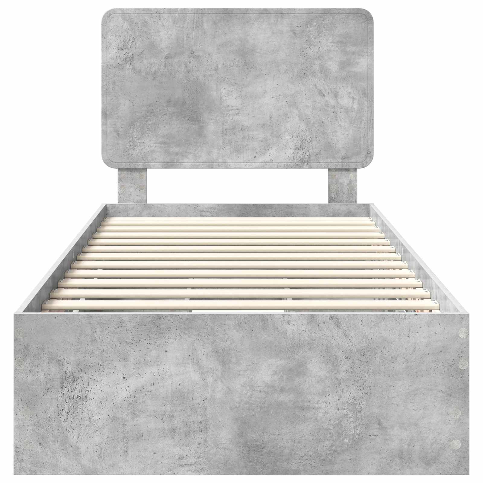 Struttura del letto con cassetto Grigio cemento 75 x 190 cm | homemem39