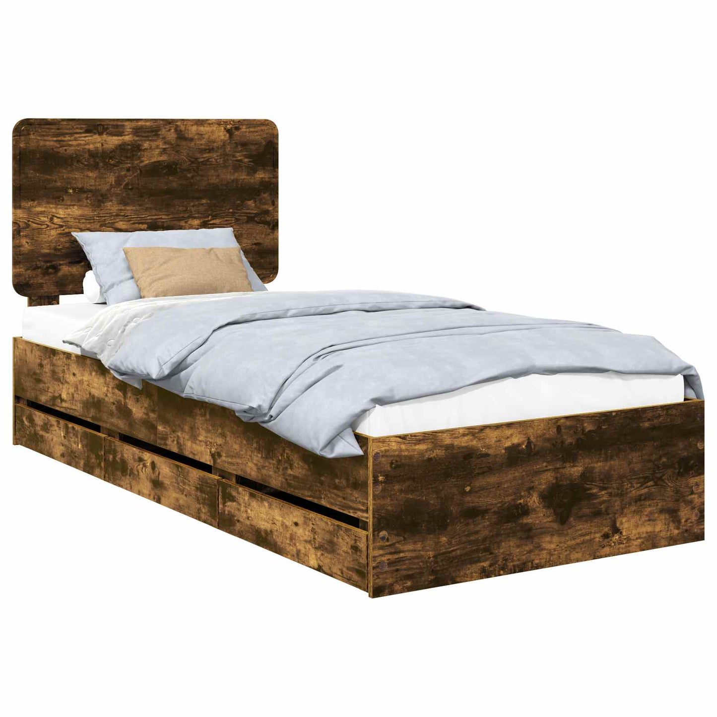 Struttura del letto con cassetto Rovere fumé 75 x 190 cm | homemem39