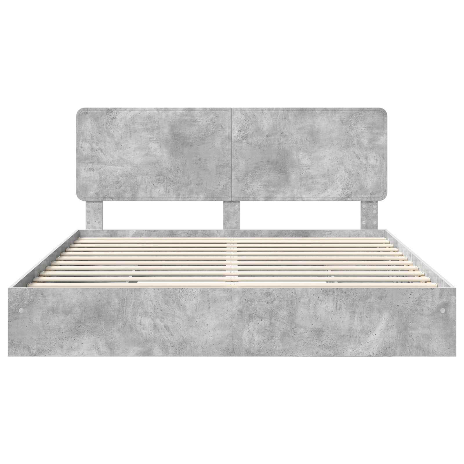 Letto con Contenitore con testiera Grigio cemento 200 x 200 cm | homemem39