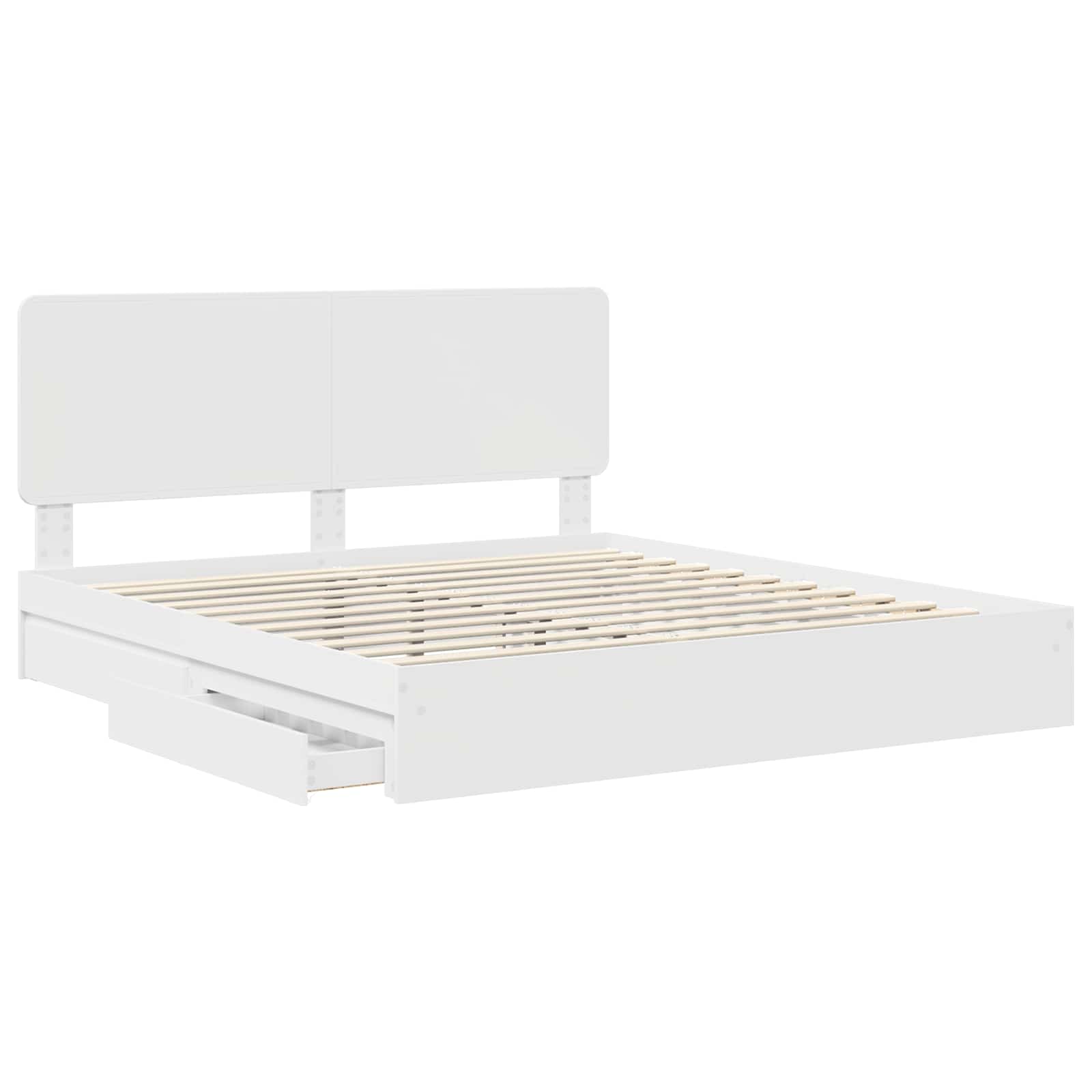 Letto con Contenitore Bianco 180 x 200 cm Legno multistrato | homemem39