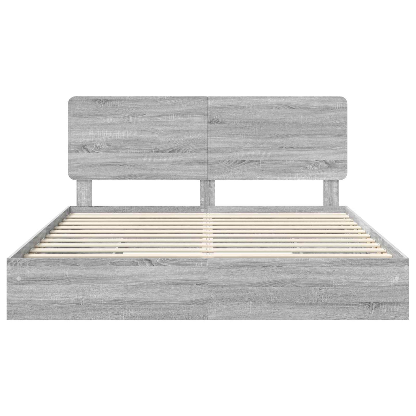 Letto con Contenitore con testiera Grigio Sonoma 180 x 200 cm | homemem39