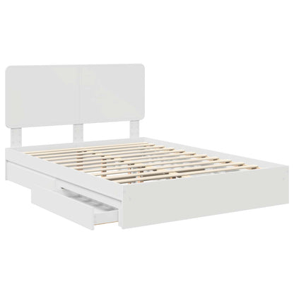 Letto con Contenitore Bianco 160 x 200 cm Legno multistrato | homemem39