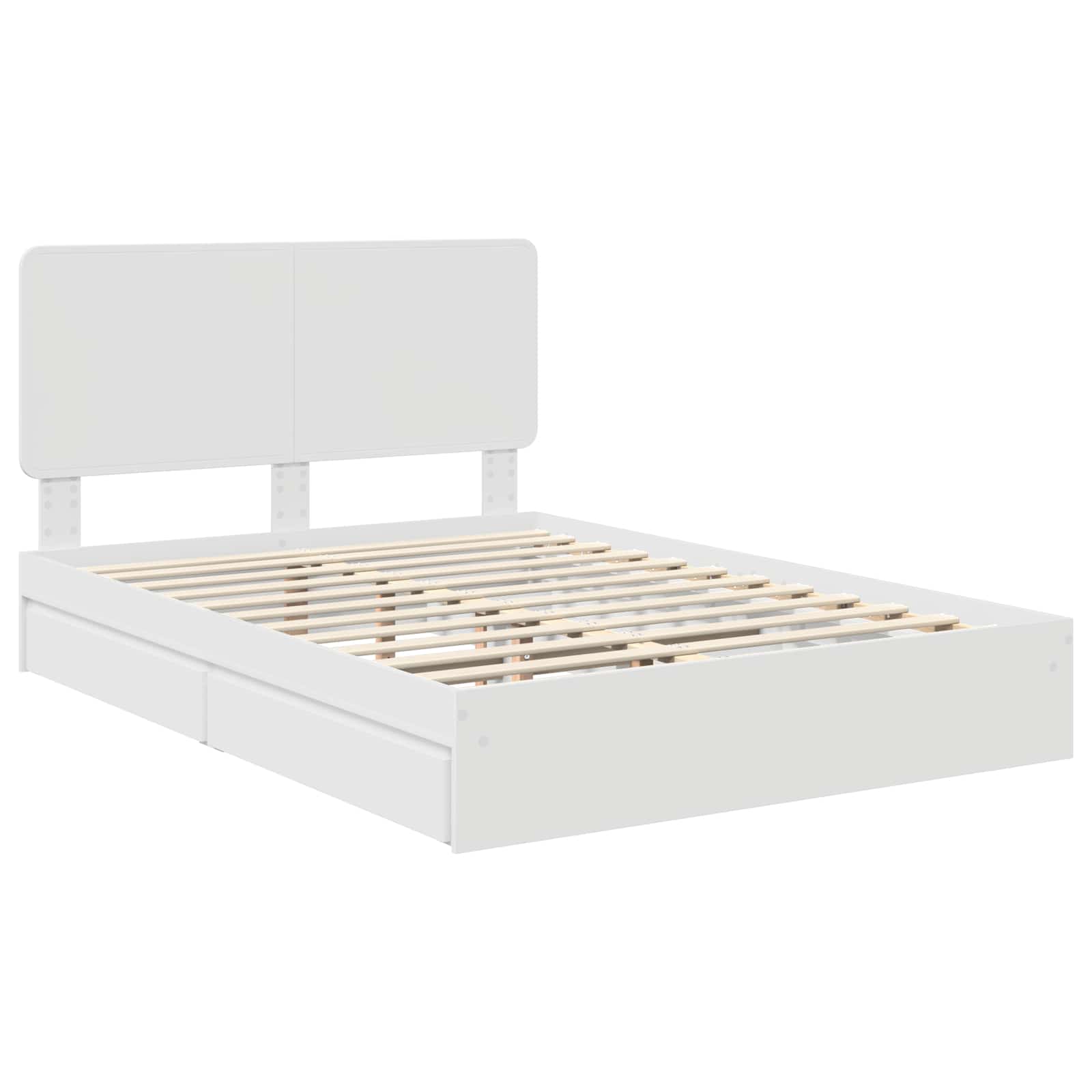 Letto con Contenitore Bianco 140 x 200 cm Legno multistrato | homemem39