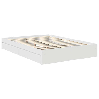 Letto con Contenitore Bianco 140 x 200 cm Legno multistrato | homemem39