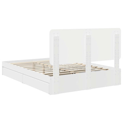 Letto con Contenitore Bianco 140 x 200 cm Legno multistrato | homemem39