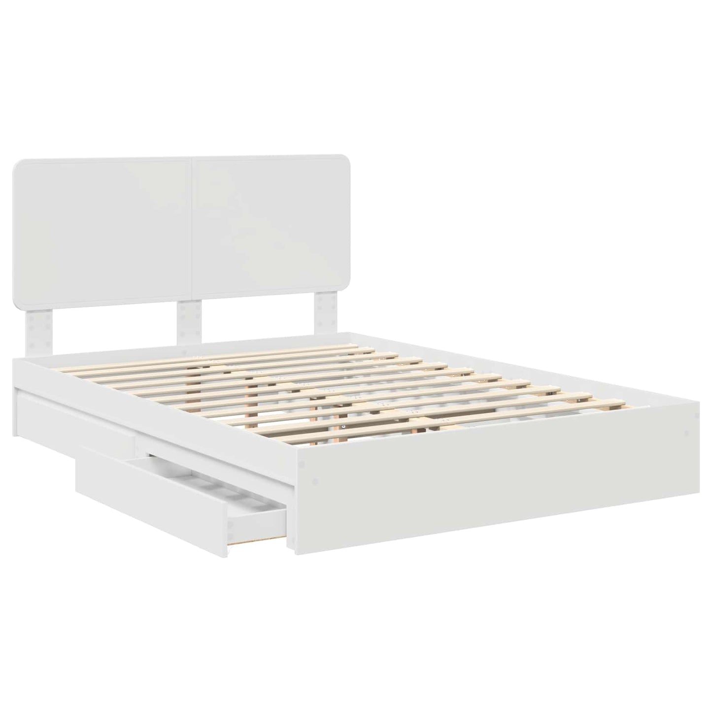 Letto con Contenitore Bianco 140 x 190 cm Legno multistrato | homemem39