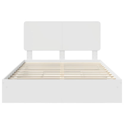 Letto con Contenitore Bianco 140 x 190 cm Legno multistrato | homemem39
