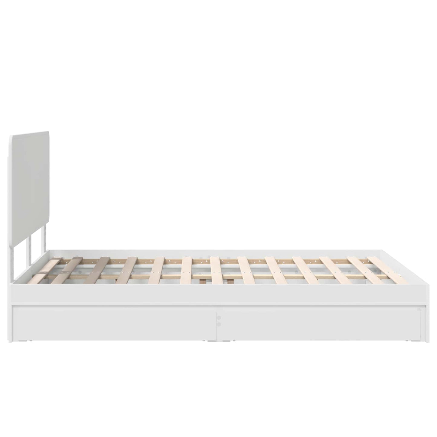 Letto con Contenitore Bianco 140 x 190 cm Legno multistrato | homemem39