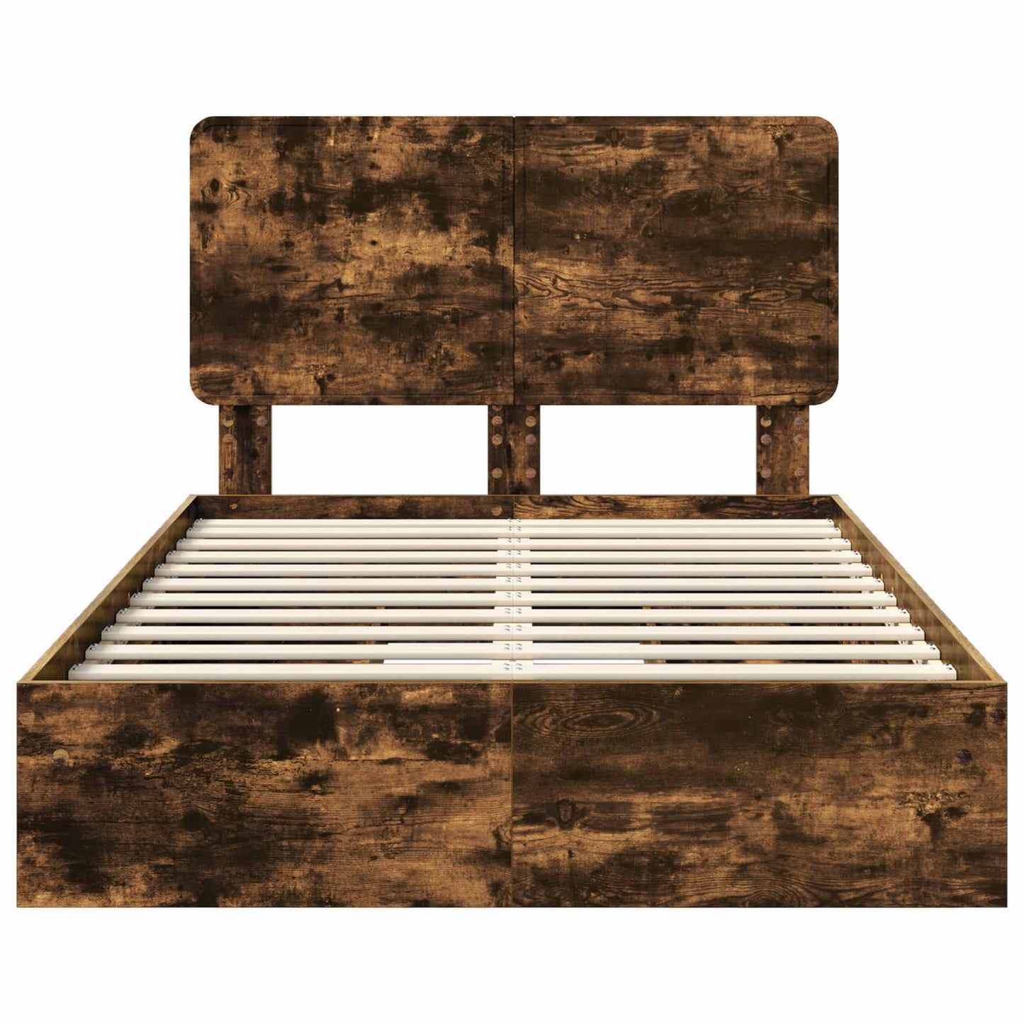 Letto con Contenitore con testiera Rovere fumé 135 x 190 cm | homemem39