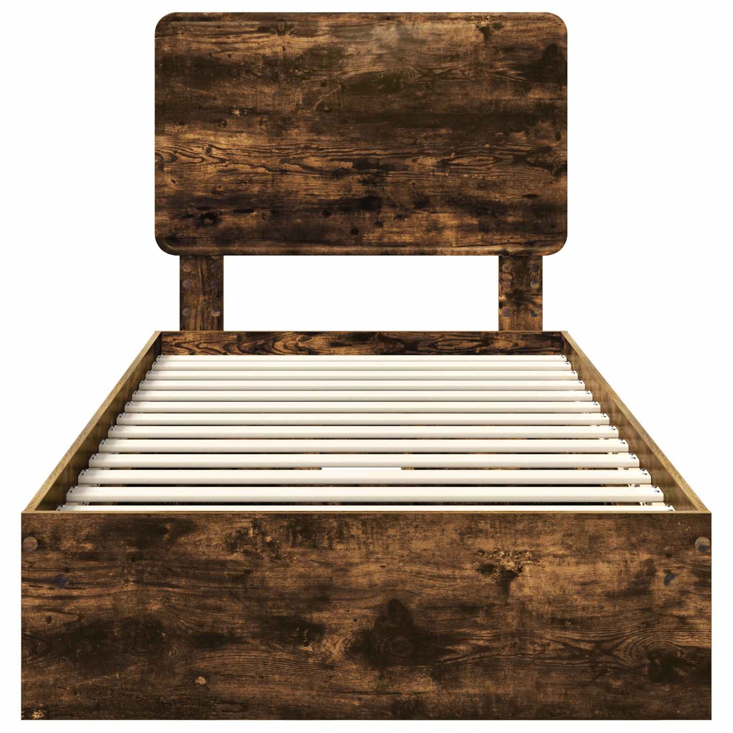 Letto con Contenitore con testiera Rovere fumé 100 x 200 cm | homemem39