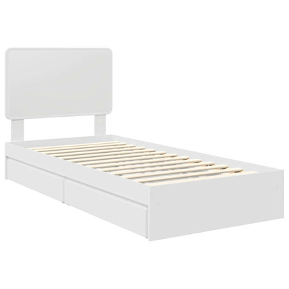Letto con Contenitore Bianco 90 x 200 cm Legno multistrato | homemem39