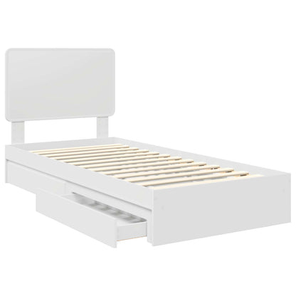 Letto con Contenitore Bianco 90 x 200 cm Legno multistrato | homemem39
