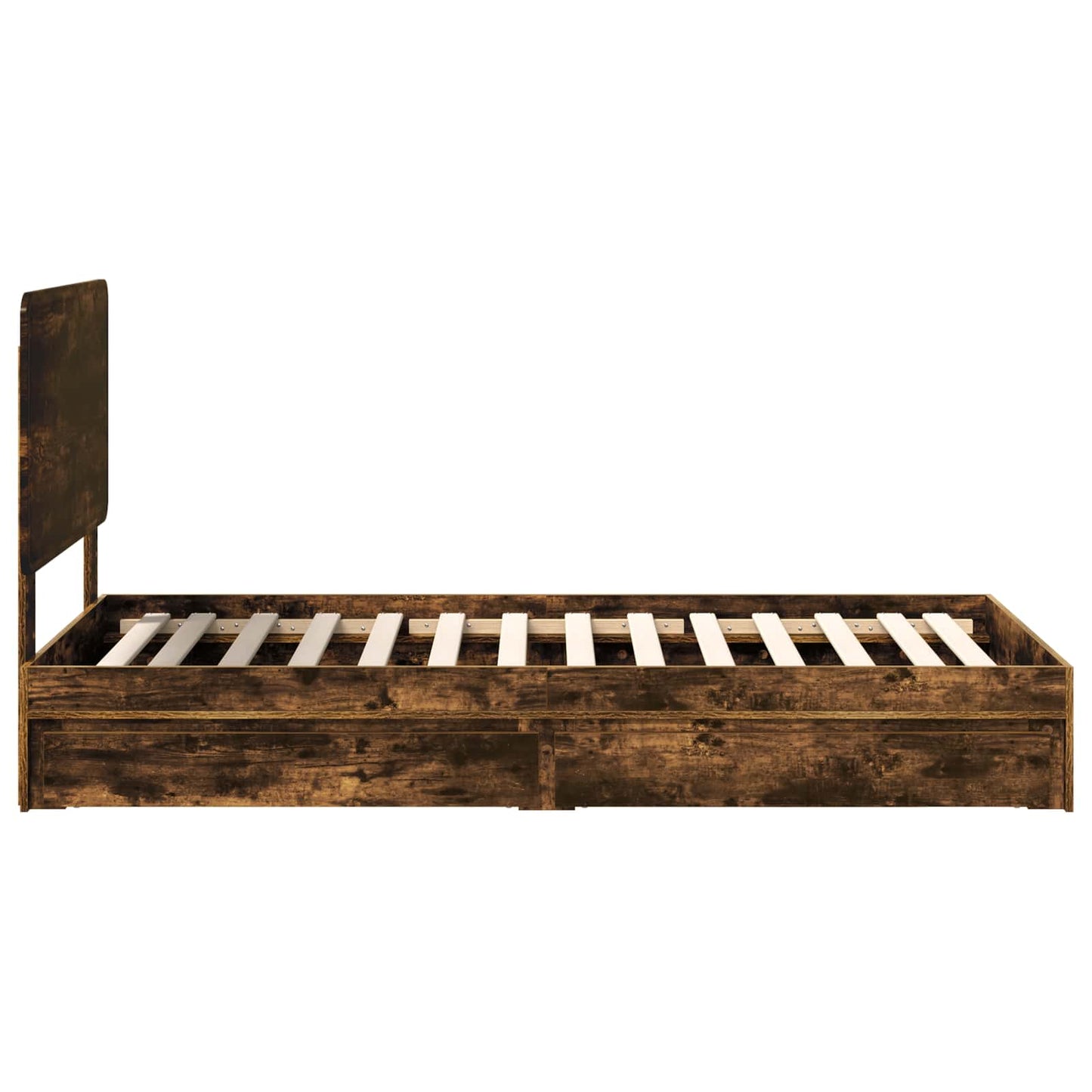 Letto con Contenitore Rovere fumé 90 x 190 cm Legno multistrato | homemem39