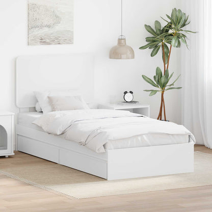 Letto con Contenitore Bianco 75 x 190 cm Legno multistrato | homemem39