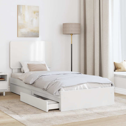 Letto con Contenitore Bianco 75 x 190 cm Legno multistrato | homemem39