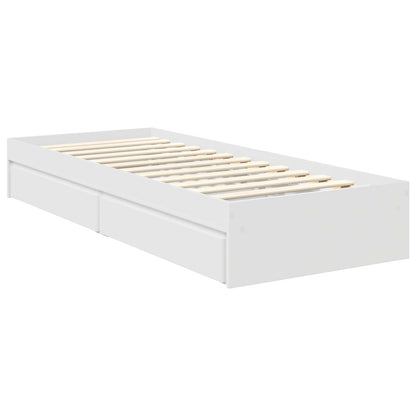 Letto con Contenitore Bianco 75 x 190 cm Legno multistrato | homemem39