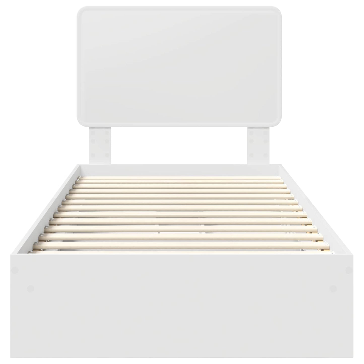 Letto con Contenitore Bianco 75 x 190 cm Legno multistrato | homemem39