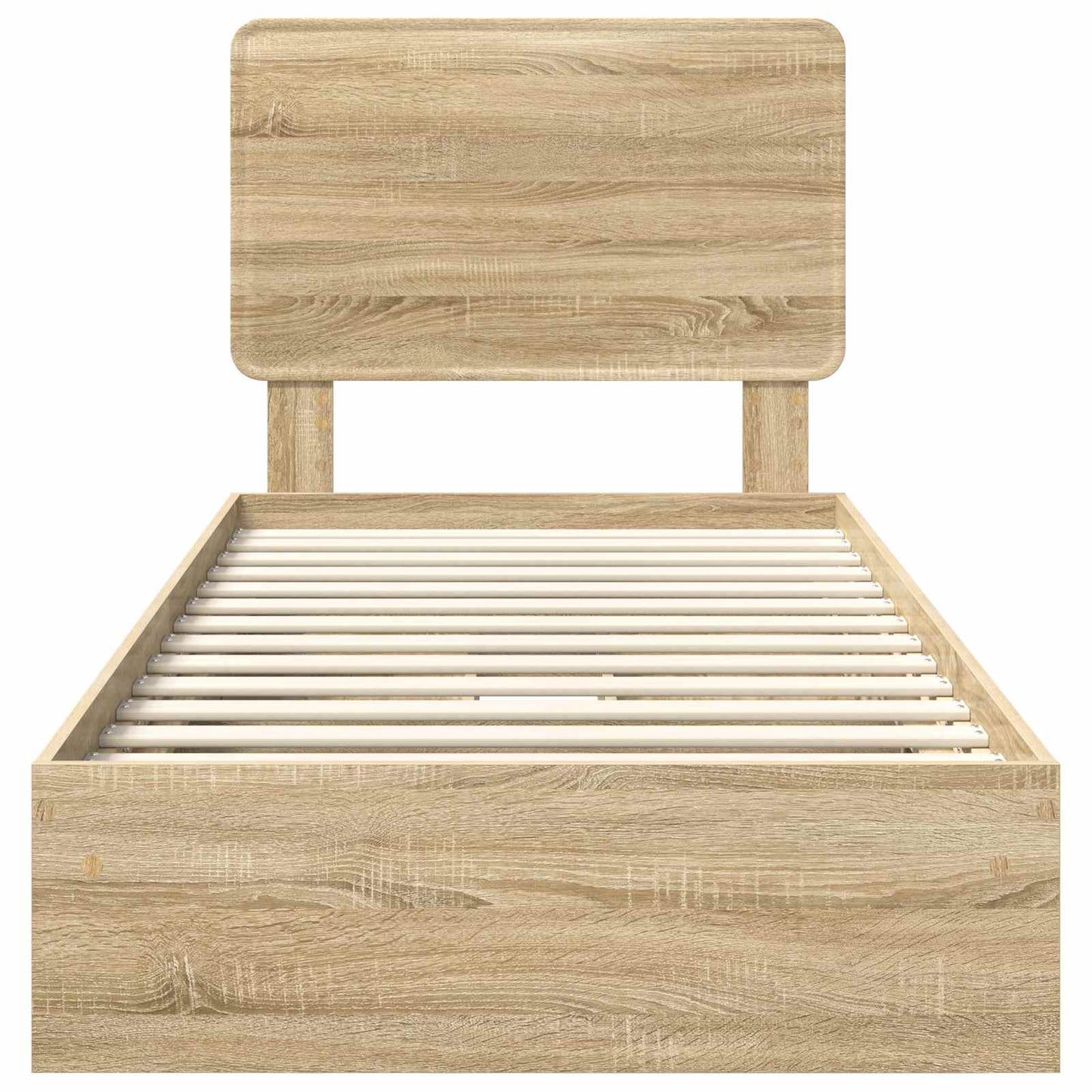 Letto con Contenitore con testiera Rovere Sonoma 75 x 190 cm | homemem39