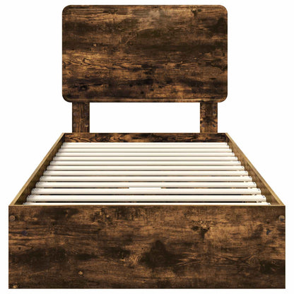 Letto con Contenitore Rovere fumé 75 x 190 cm Legno multistrato | homemem39