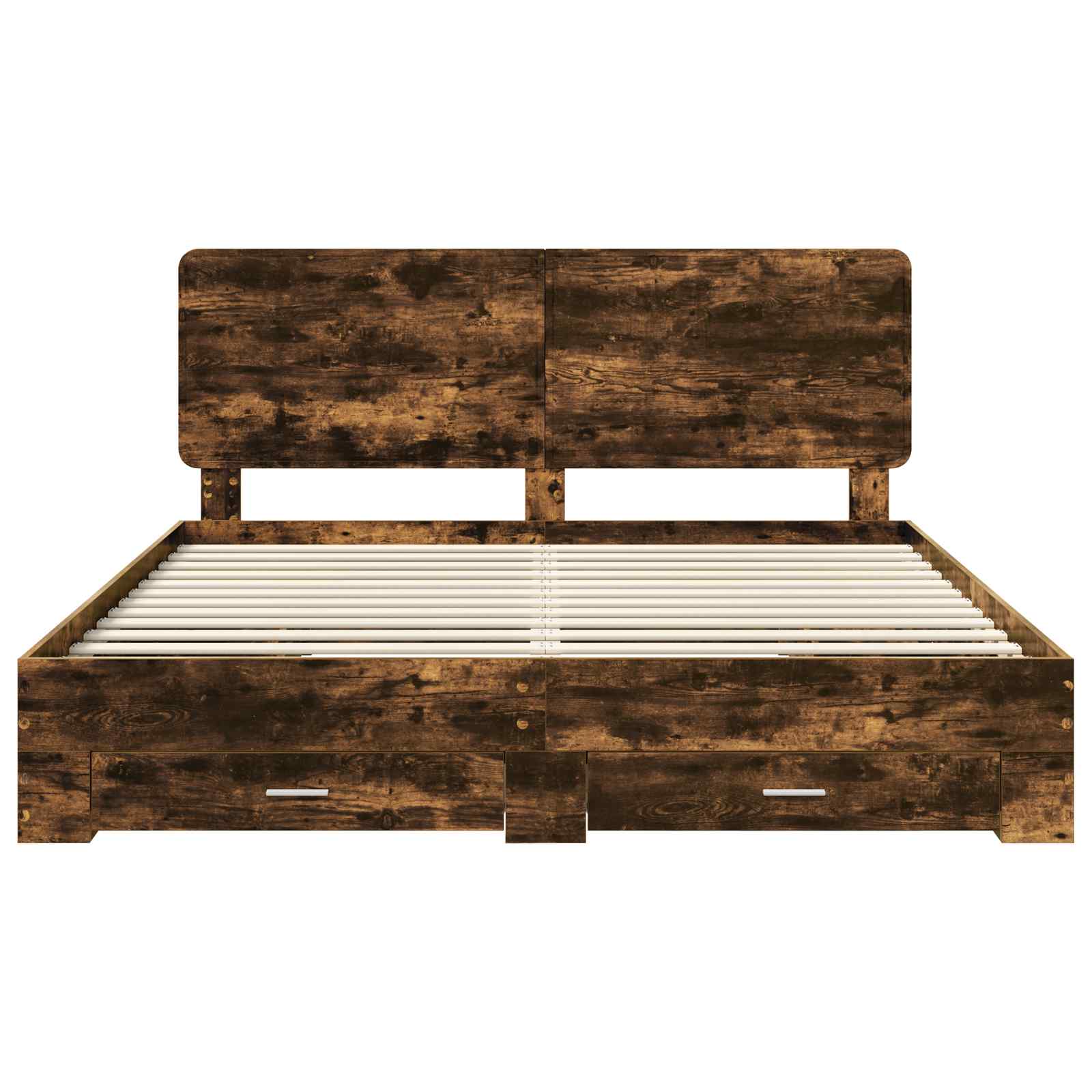 Struttura del letto Rovere fumé 200 x 200 cm Legno multistrato | homemem39