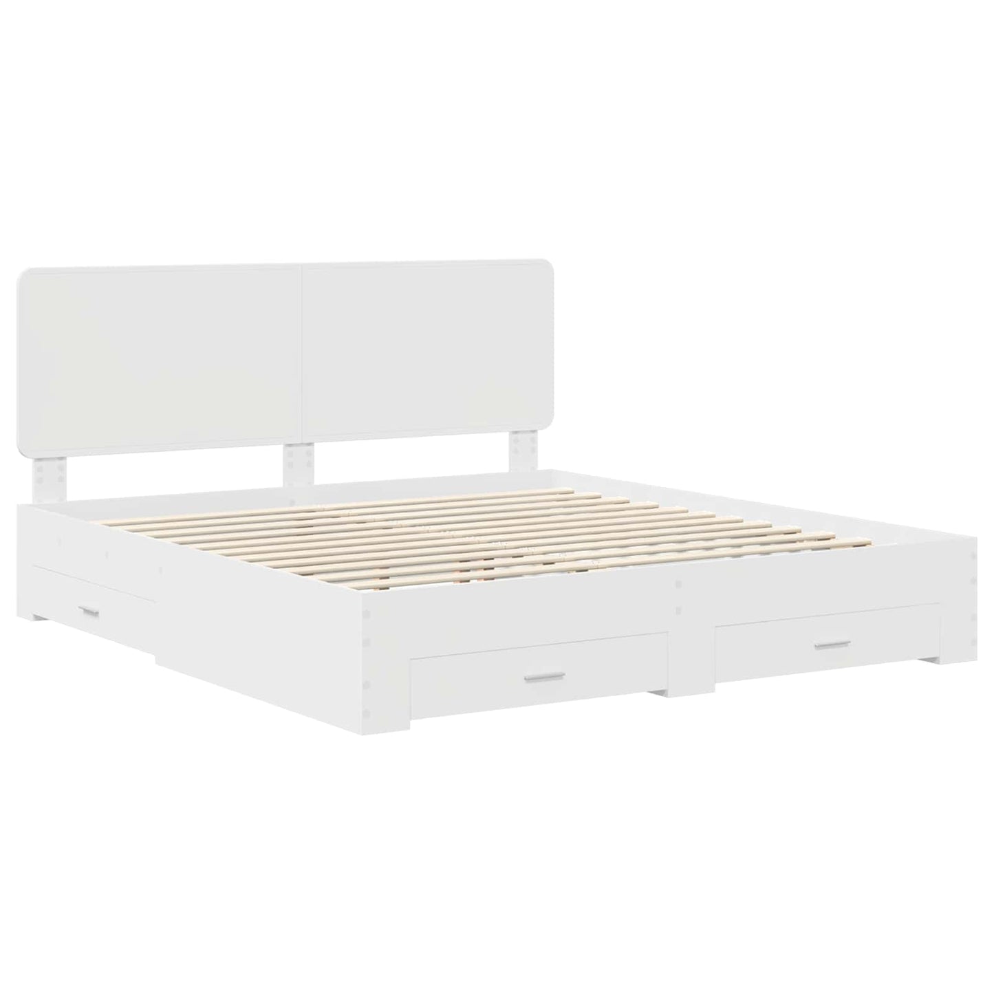 Struttura del letto Bianco 180 x 200 cm Legno multistrato | homemem39