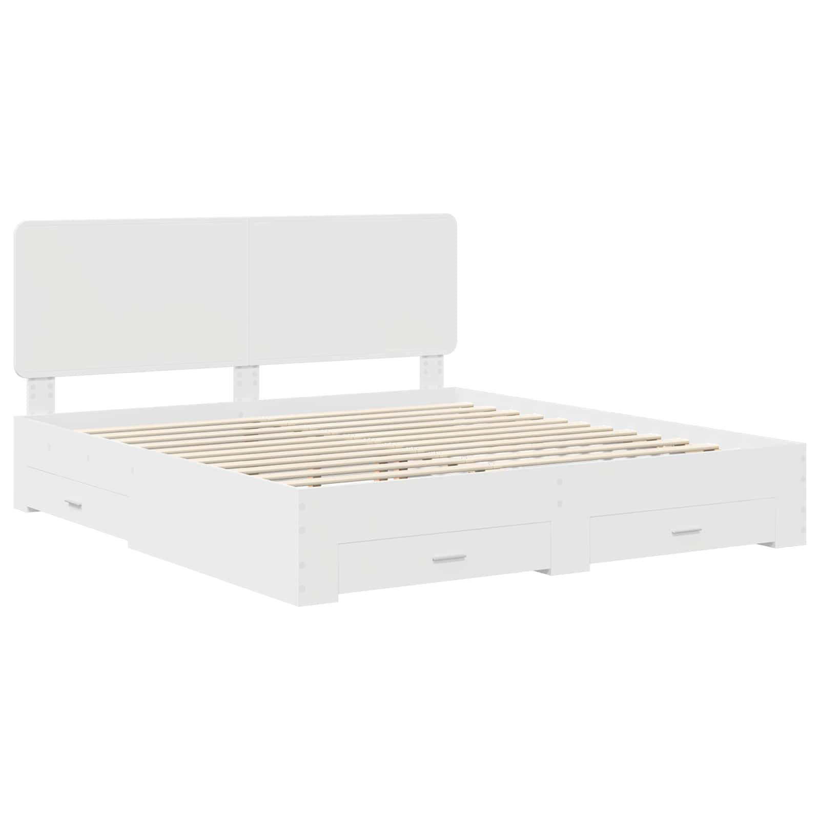 Struttura del letto Bianco 180 x 200 cm Legno multistrato | homemem39