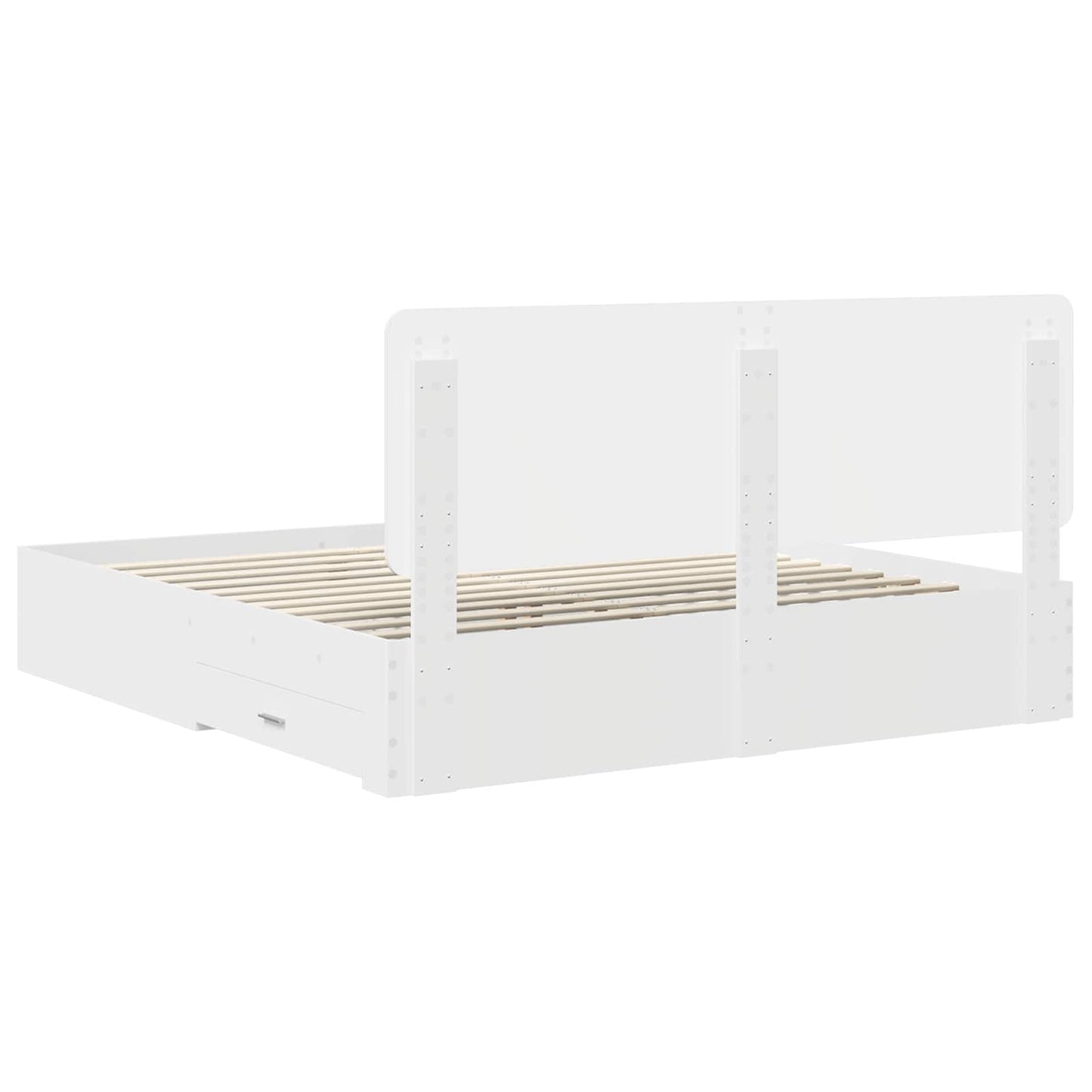 Struttura del letto Bianco 180 x 200 cm Legno multistrato | homemem39