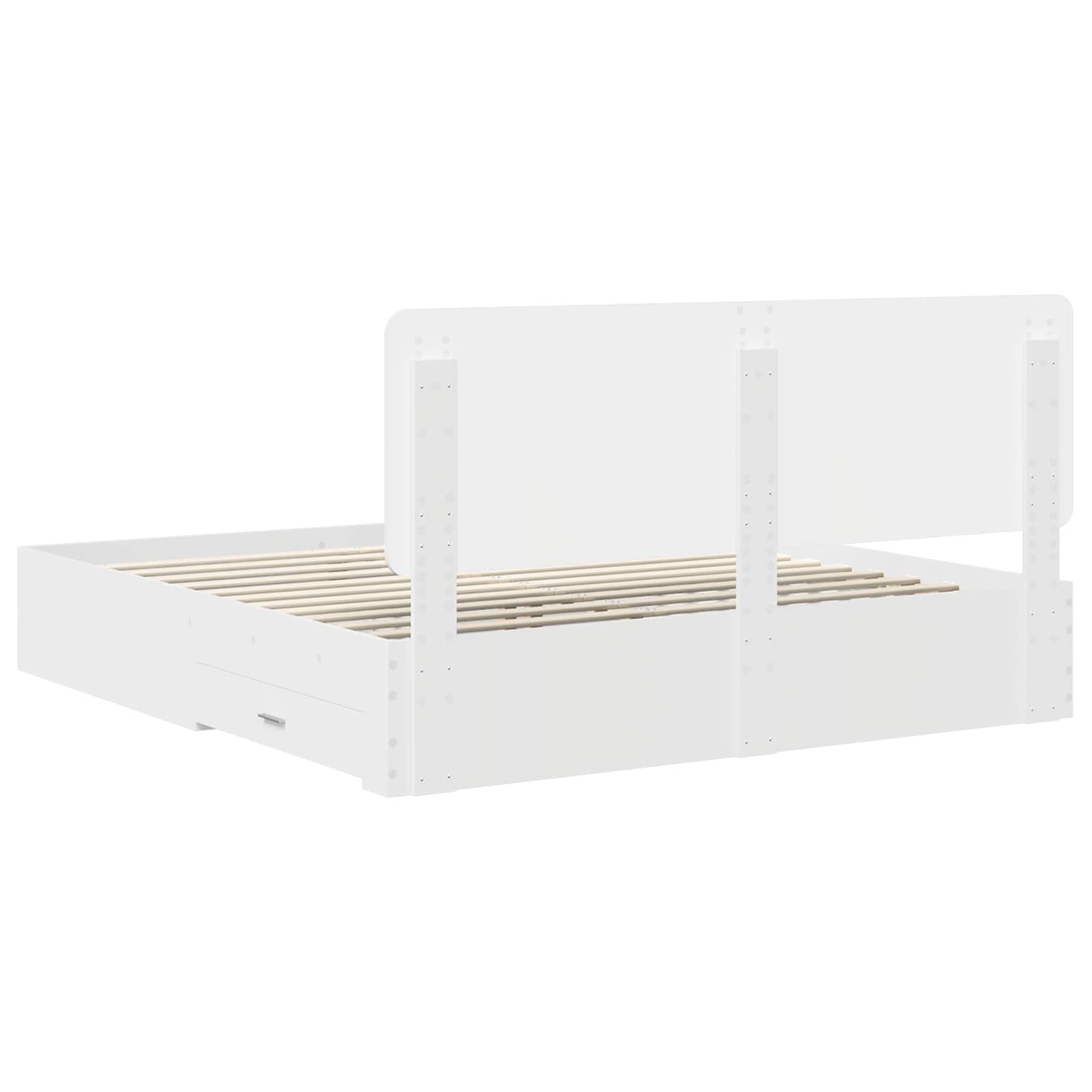 Struttura del letto Bianco 180 x 200 cm Legno multistrato | homemem39