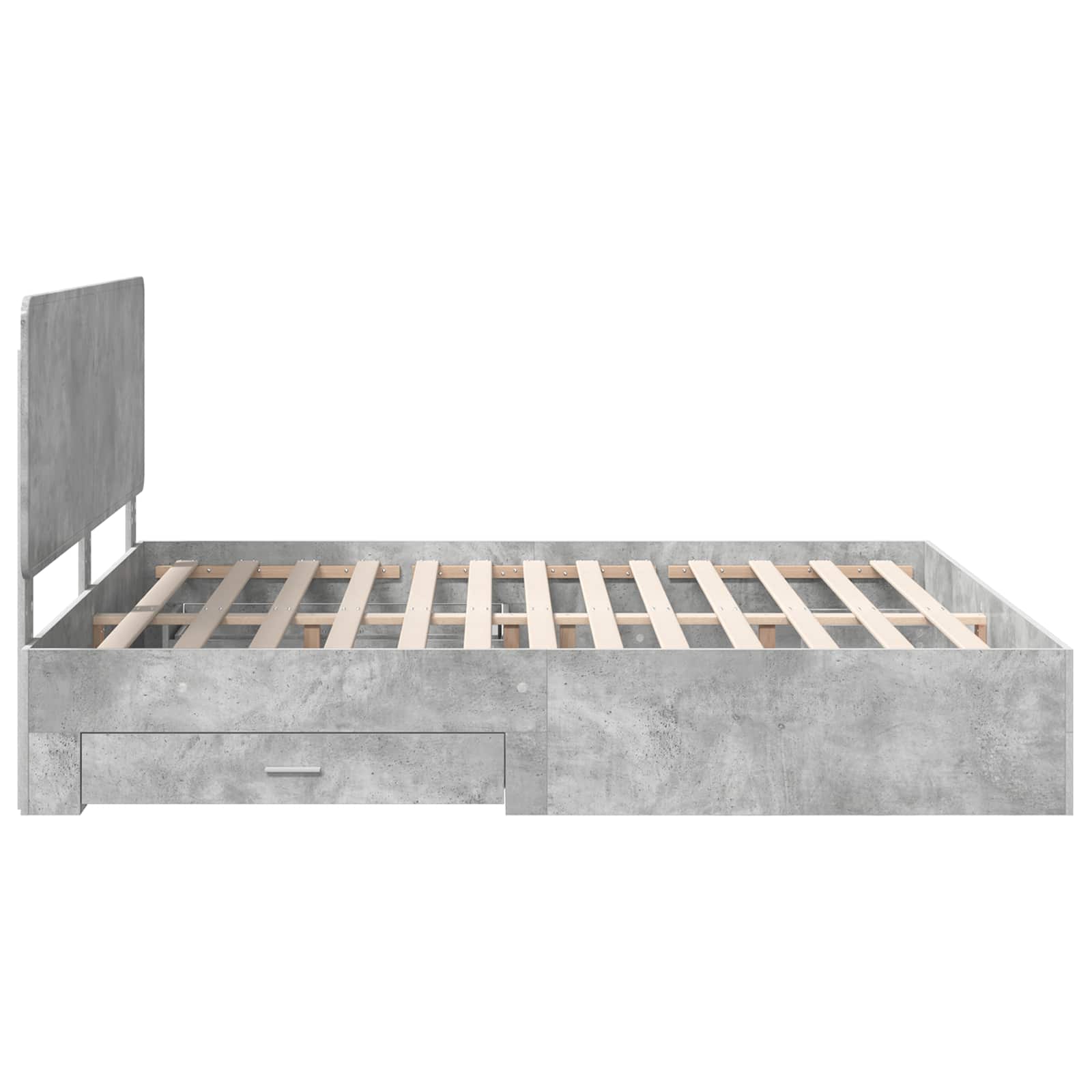 Struttura del letto con testiera Grigio cemento 180 x 200 cm | homemem39
