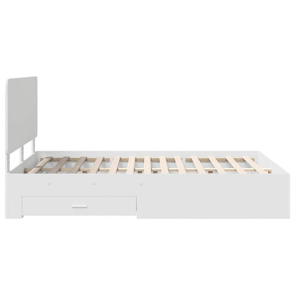 Struttura del letto Bianco 160 x 200 cm Legno multistrato | homemem39