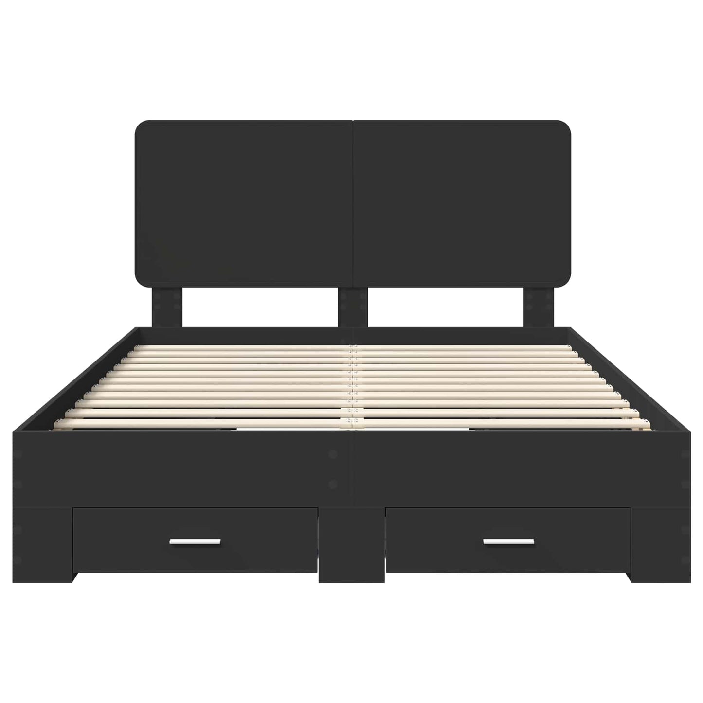 Struttura del letto Nero 160 x 200 cm Legno multistrato