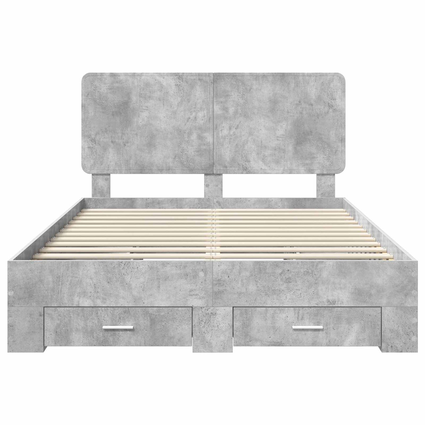 Struttura del letto con testiera Grigio cemento 160 x 200 cm | homemem39
