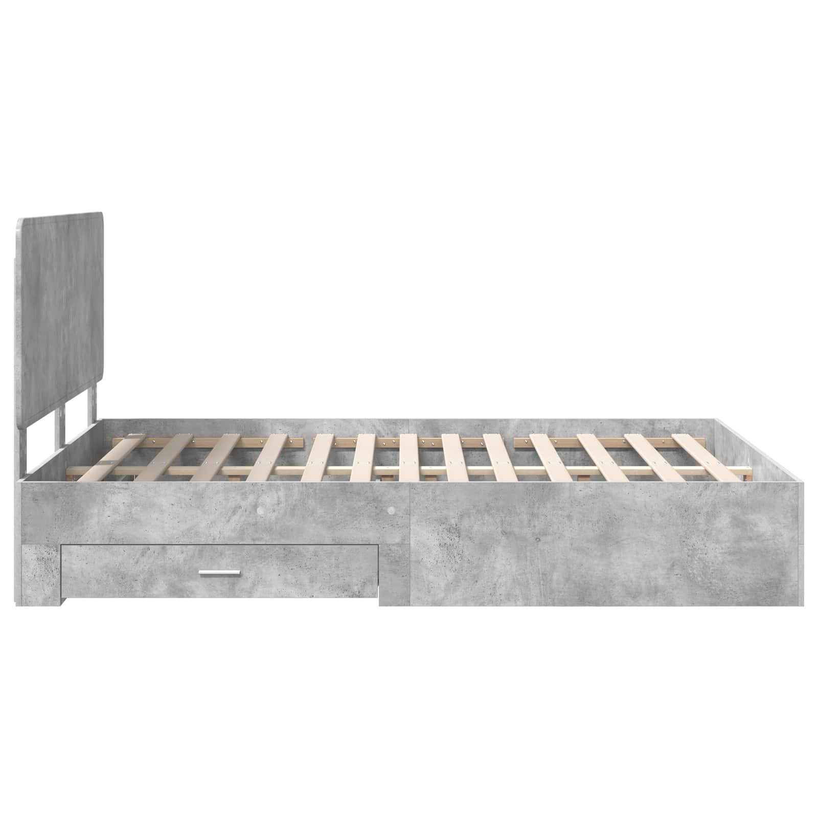 Struttura del letto con testiera Grigio cemento 160 x 200 cm | homemem39