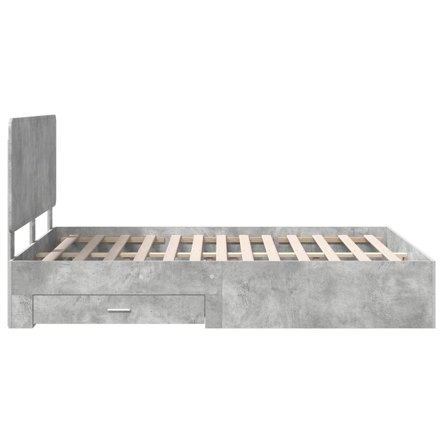 Struttura del letto con testiera Grigio cemento 150 x 200 cm | homemem39