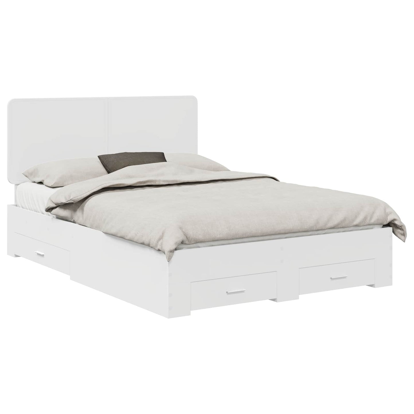 Struttura del letto Bianco 140 x 200 cm Legno multistrato | homemem39