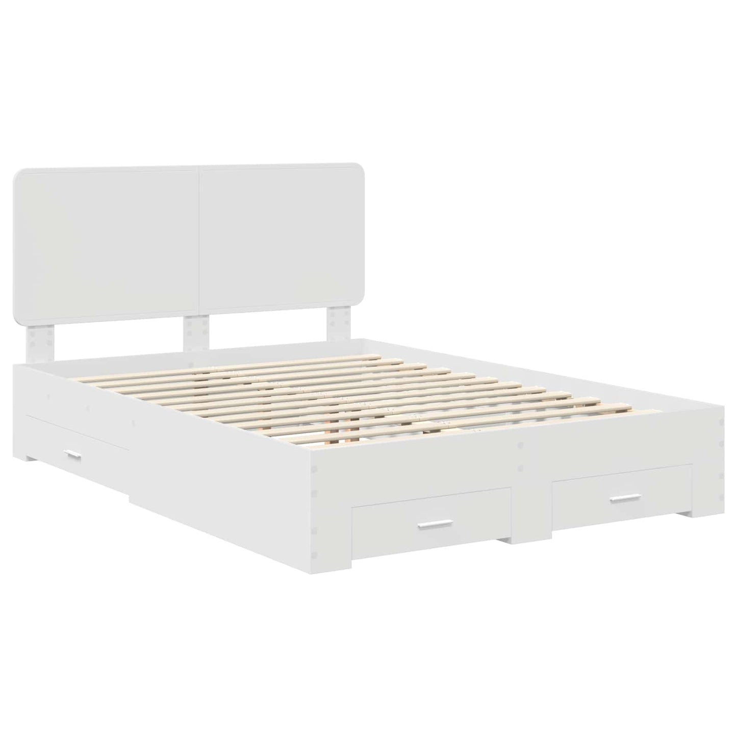 Struttura del letto Bianco 140 x 200 cm Legno multistrato | homemem39