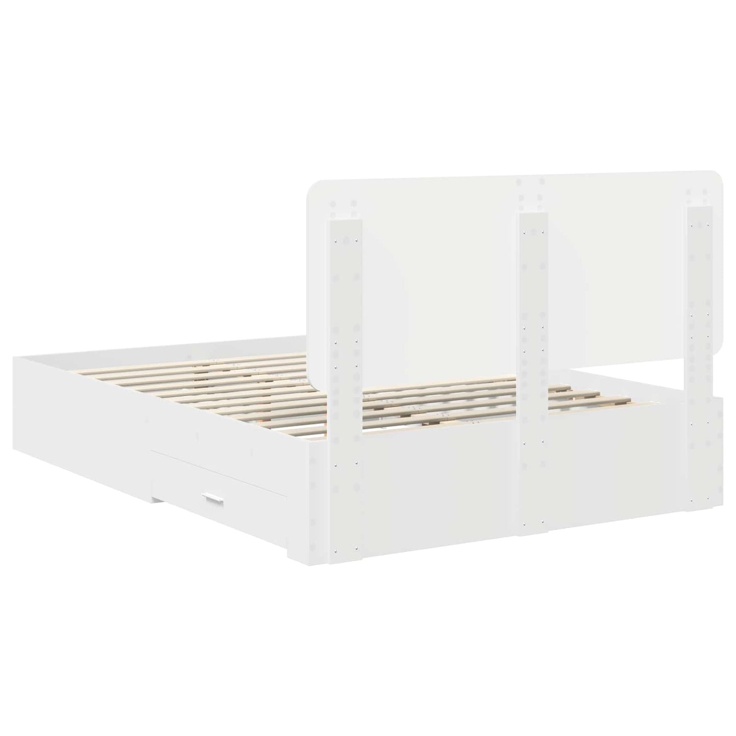 Struttura del letto Bianco 140 x 200 cm Legno multistrato | homemem39
